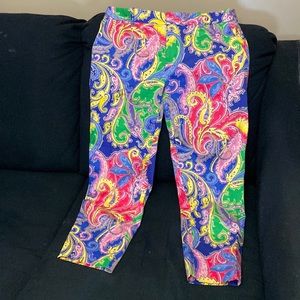 NWT Ralph Lauren Golf Rainbow Paisley Capris Size 8